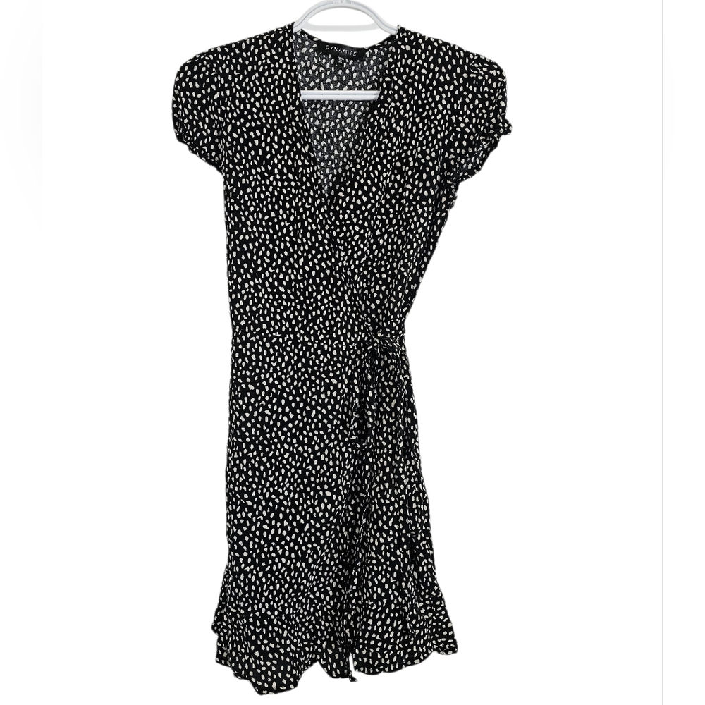 Dynamite Black and White Patterned Mini Dress